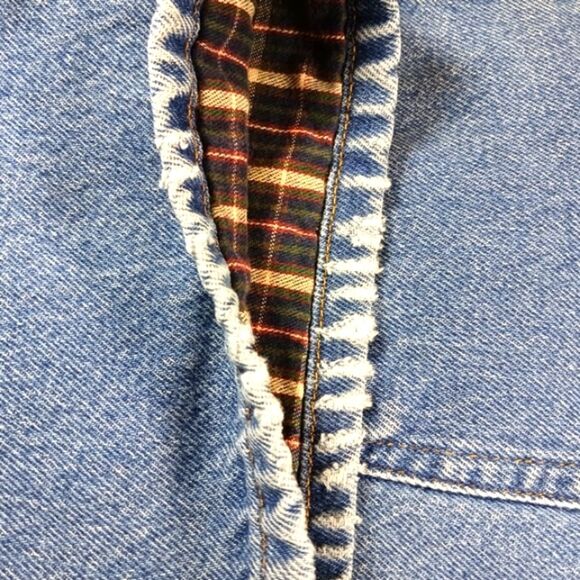 L.L.Bean Comfort Waist Flannel Lined 5 Pocket Blue Denim Jeans Men's 46x28. True - Picture 15 of 15